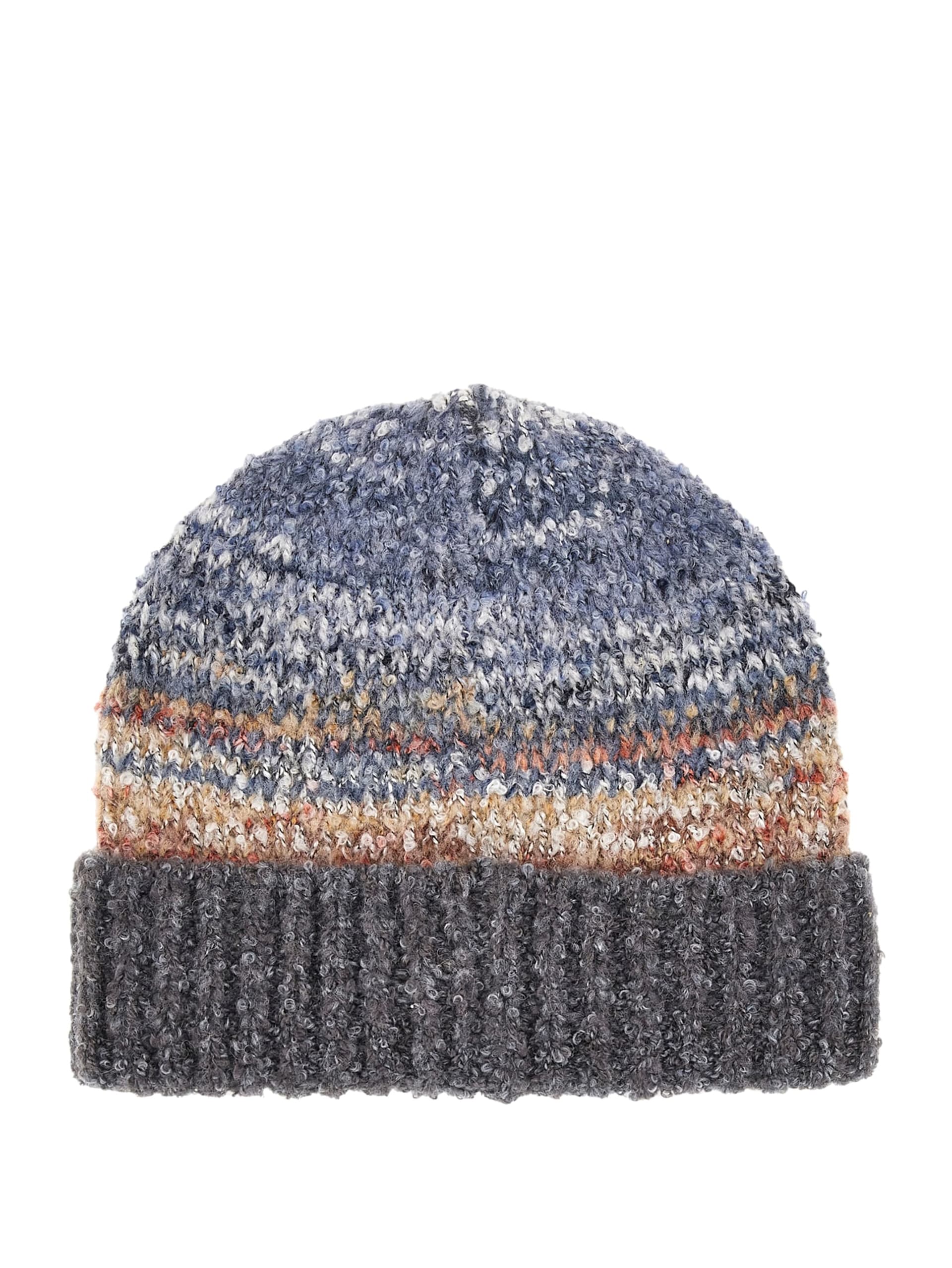 Gorro de lã mesclada com estampa espacial