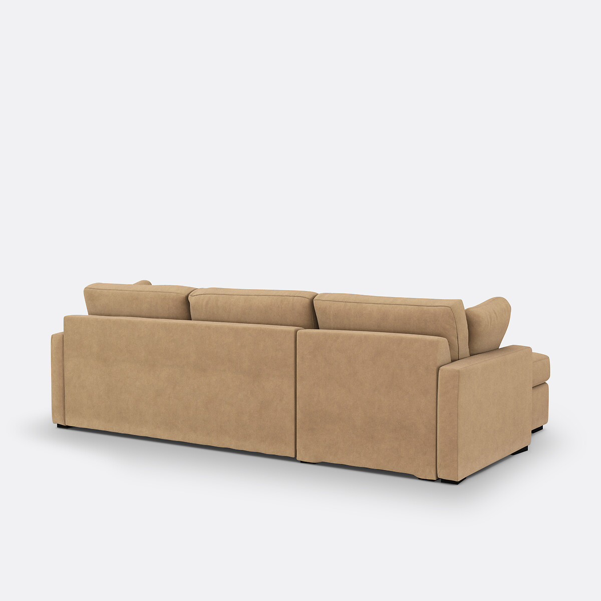 LA REDOUTE INTERIEURS<br>Sofá-cama de canto veludo, espuma, Timor