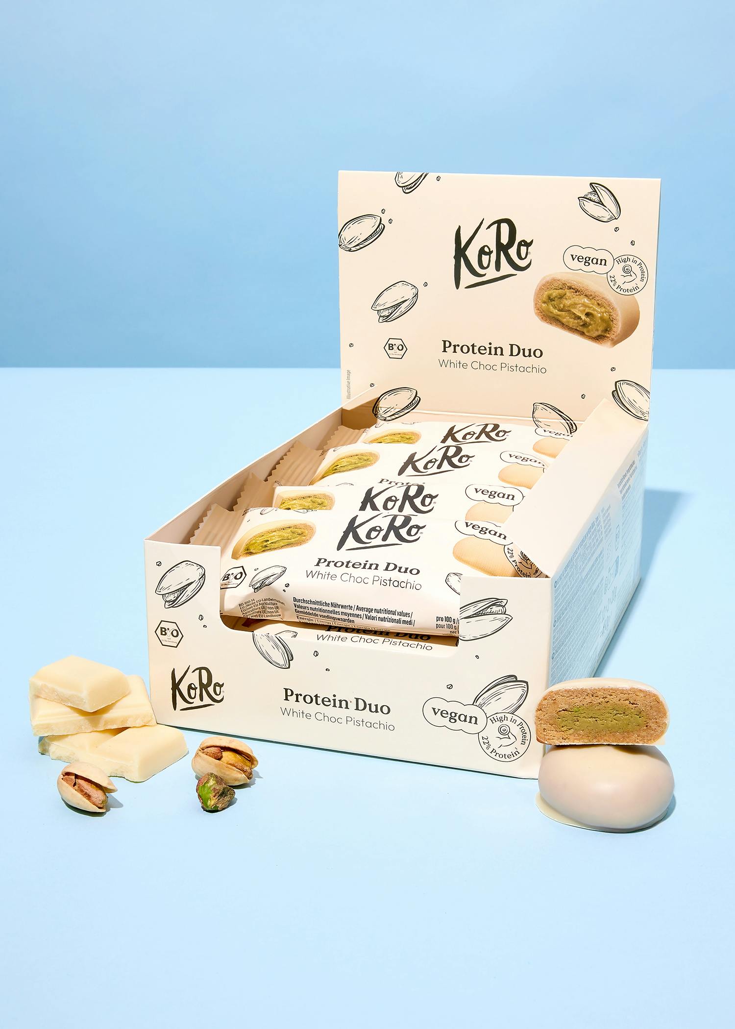 Bio Protein Duo White Choc Pistachio 12 x 2 x 20 g