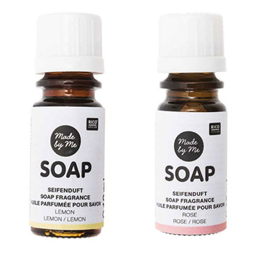 2 huiles parfumées 10 ml pour savon - citron, rose