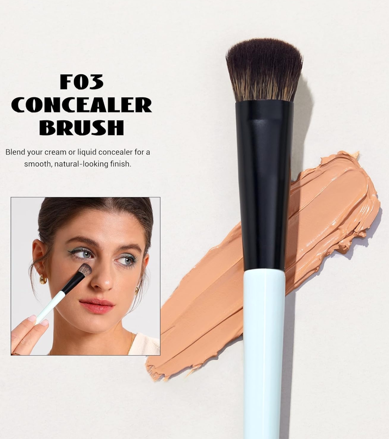 Jessup Beauty - *Makeup Lover Collection V* - Conjunto de 3 Pincéis Duplos - Bright Cyan
