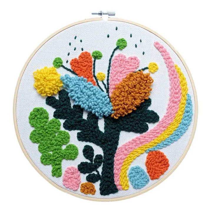 Chaumière Oiseau Kit DIY Punch needle Crazy Prairie