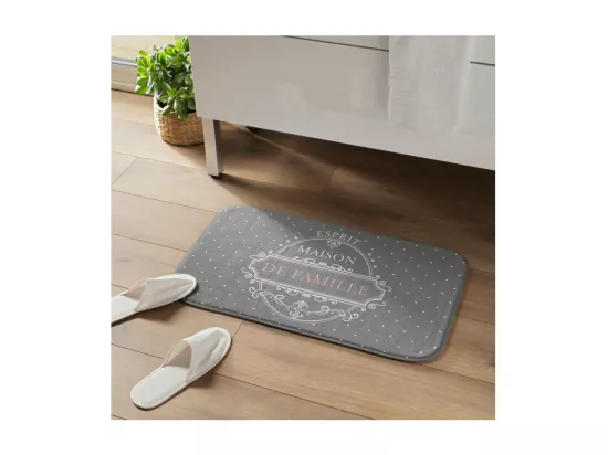 Tapis de Bain 45 x 75 cm Maison de Famille - Microfibre Imprimée