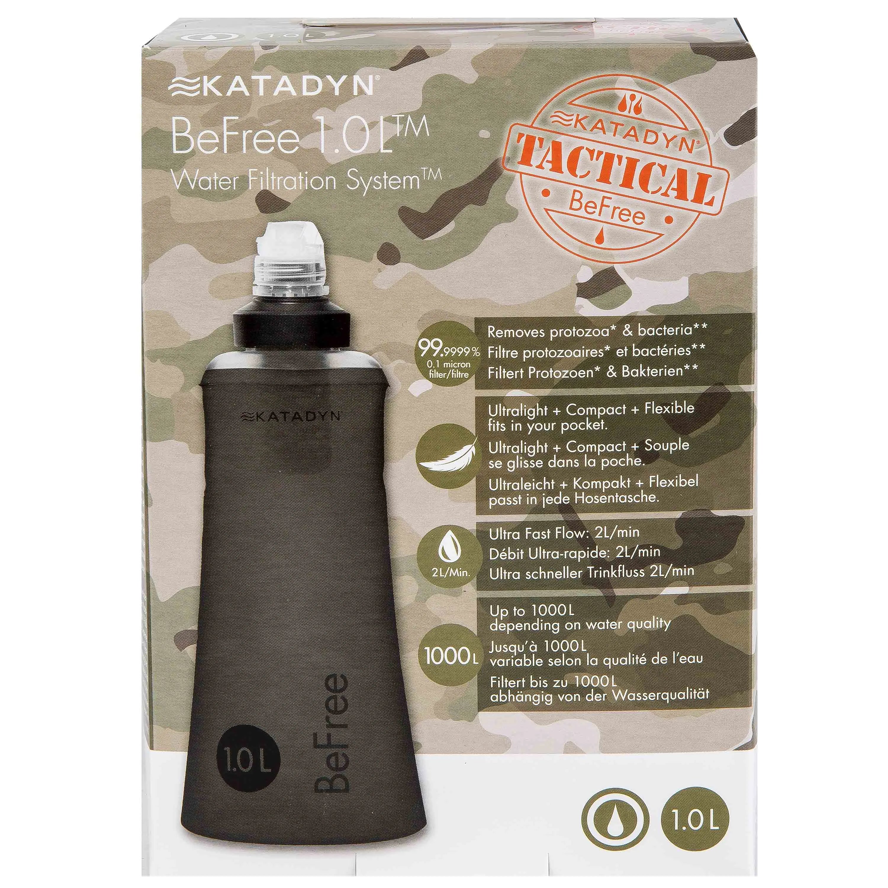 Katadyn -  Katadyn Filtersystem BeFree Tactical 1.0 Liter schwarz