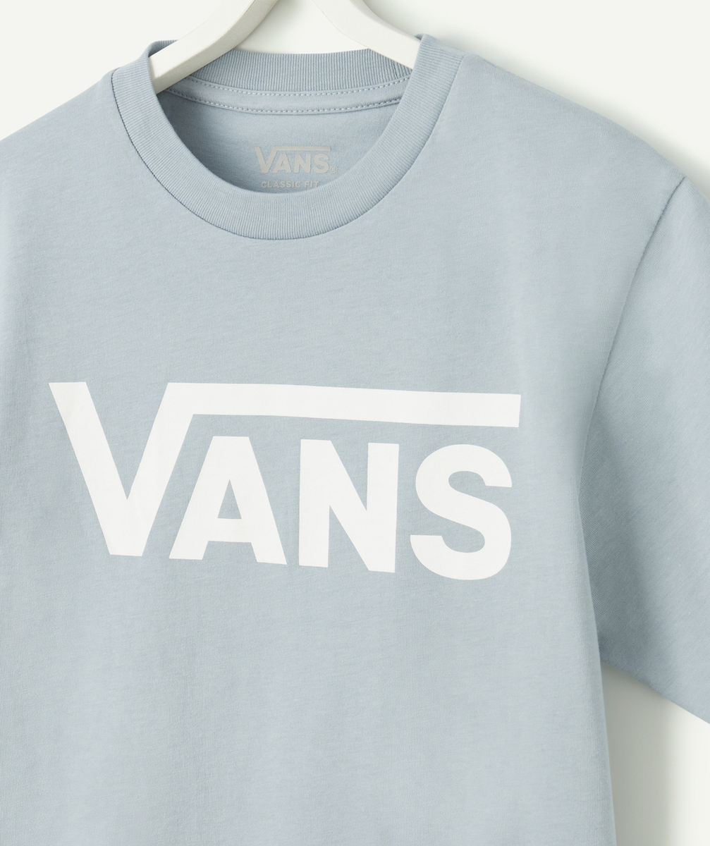 VANST-SHIRT GARÇON EN COTON BLEU CLASSIC AVEC LOGO BLANC