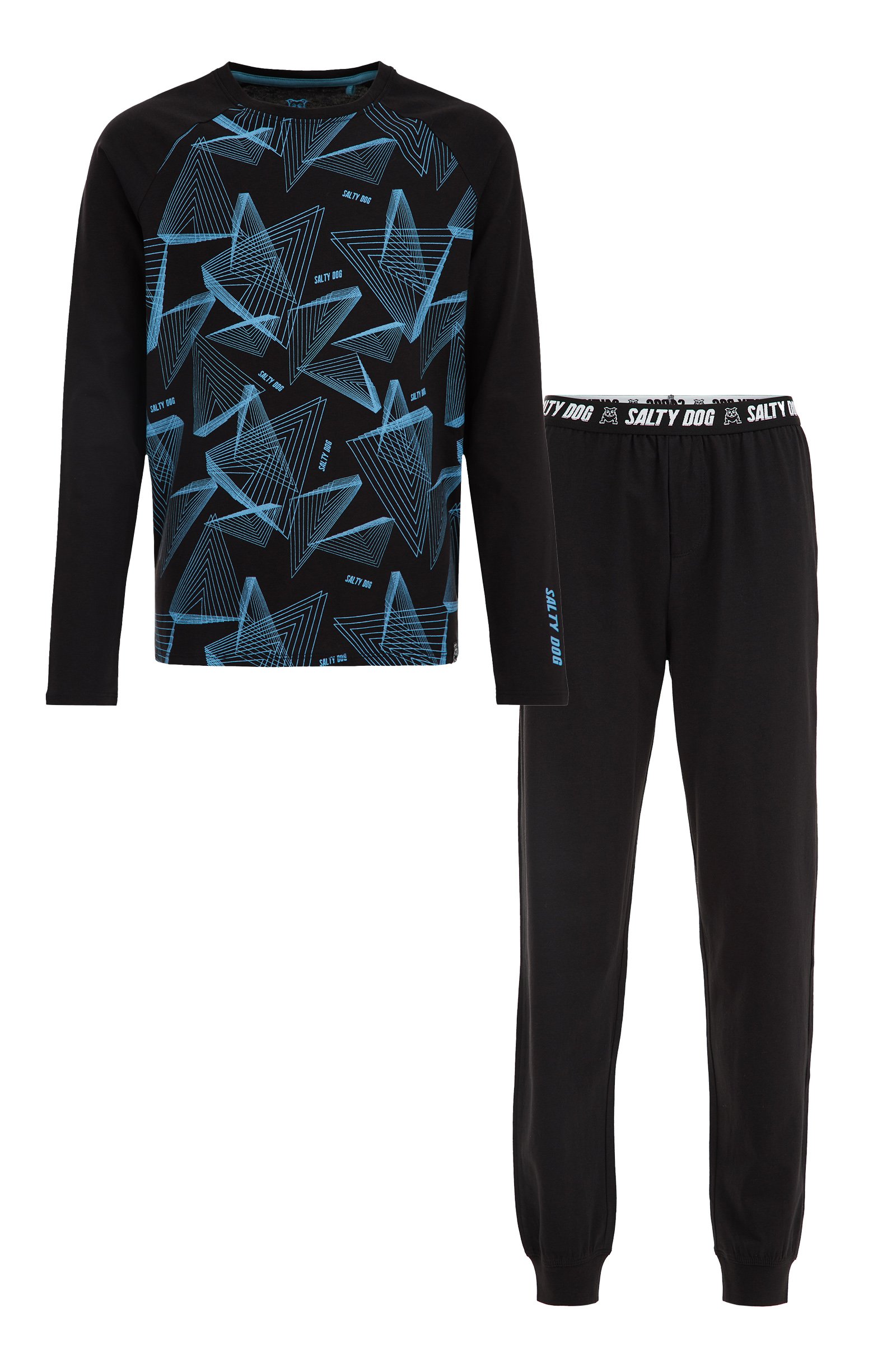 Jongens pyjamaset met dessin Salty Dog Zwart