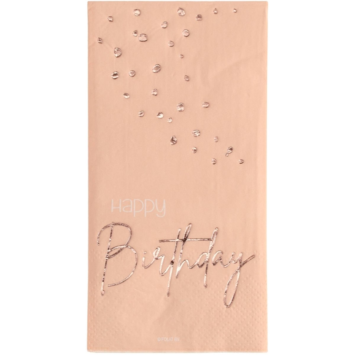 Happy Birthday Servetten Pastel Roze 33cm 10st