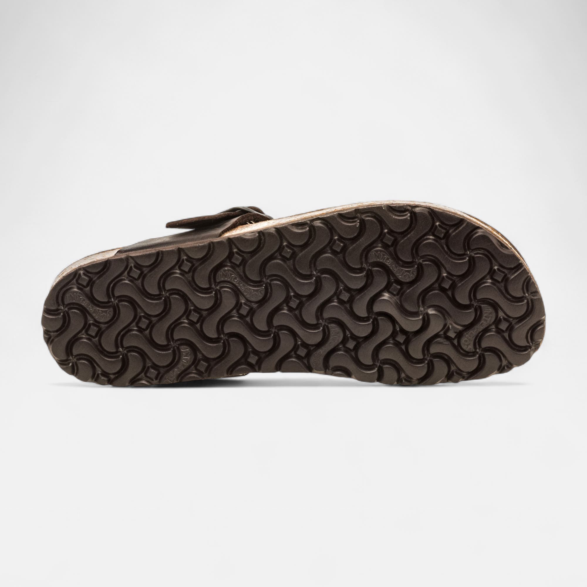 Mules semelle liège Homme en cuir marron