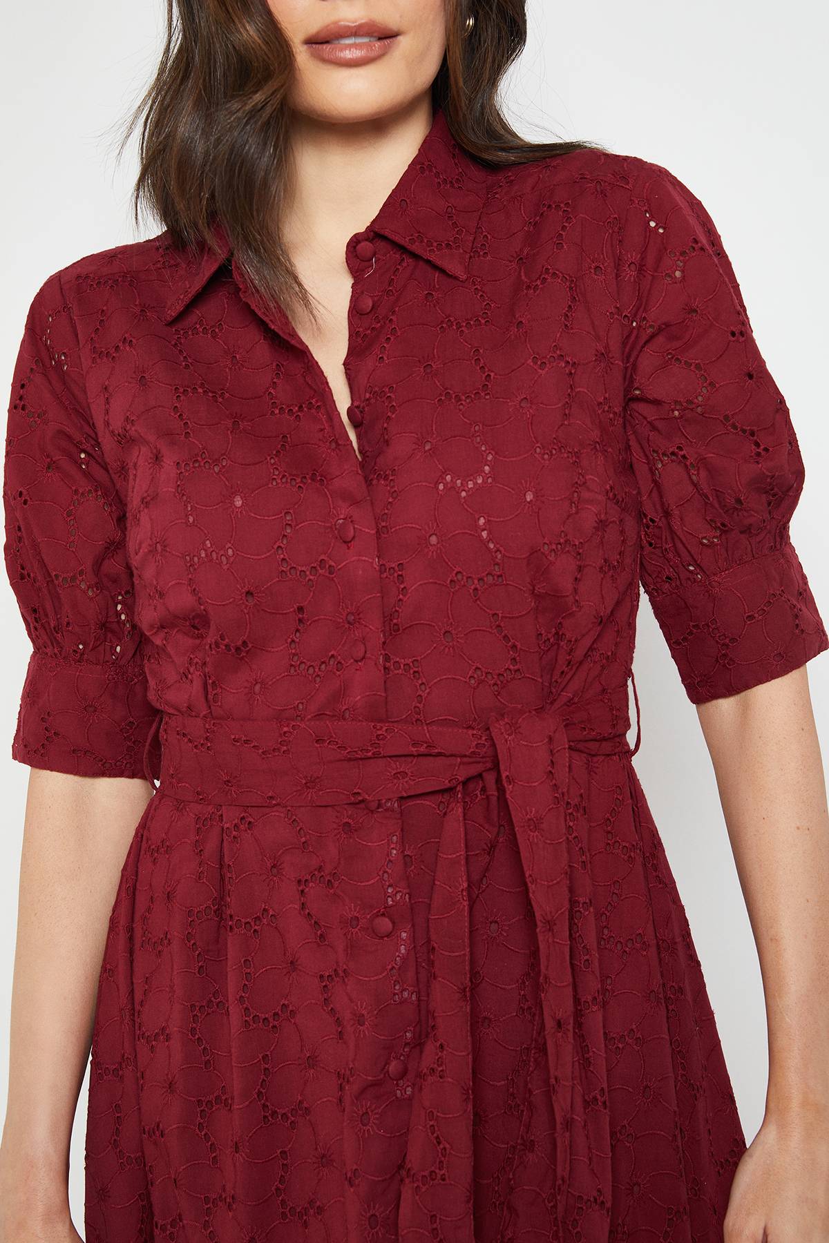 Wallis Robe Chemise Broderie Anglaise D'été