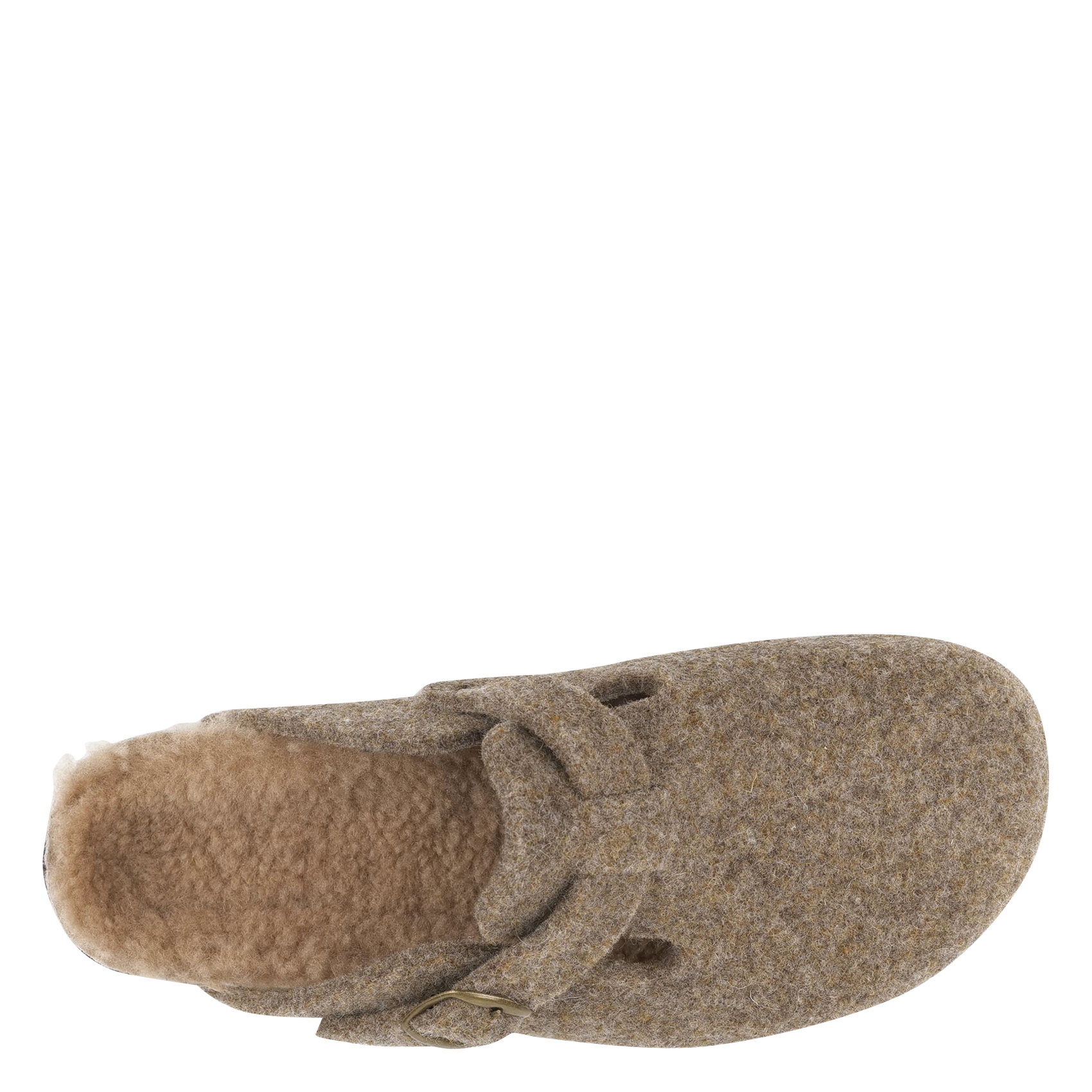 LENIE - Sabots en cuir effet feutré | Beige