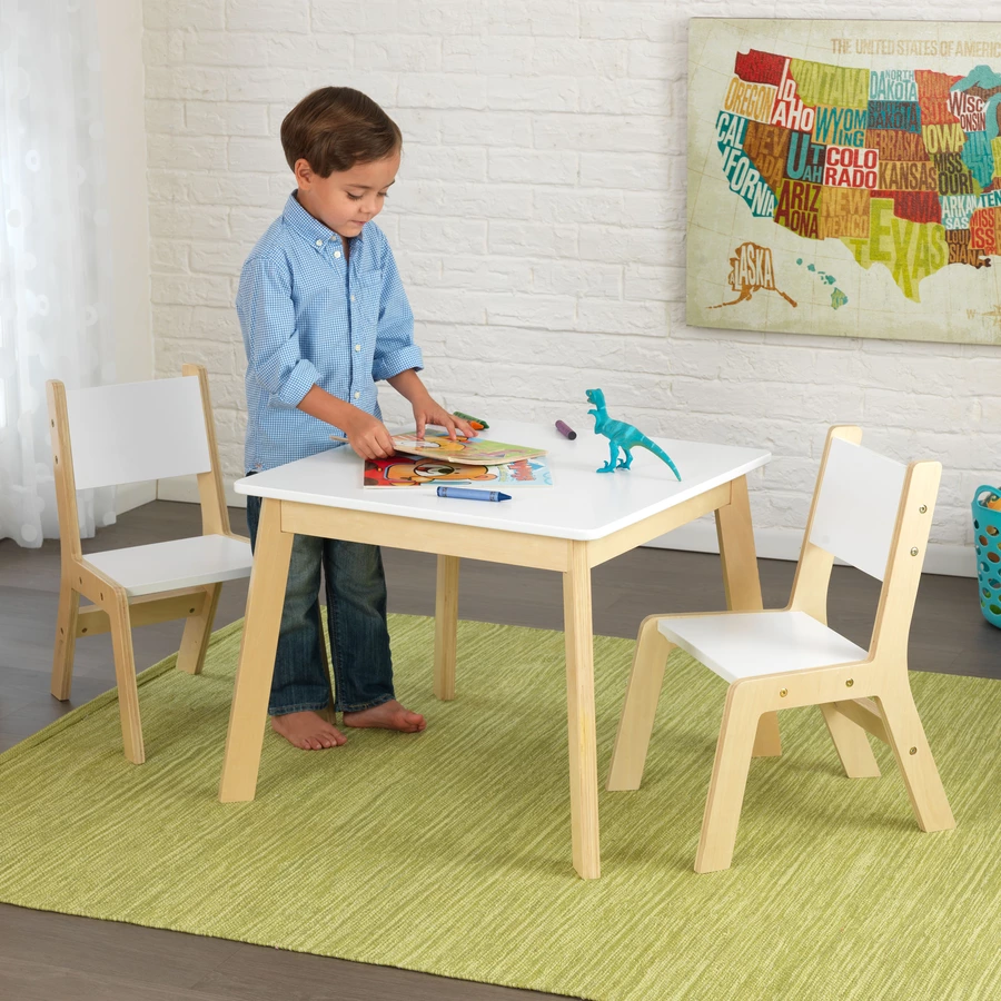 KidKraft® Moderner Tisch mit 2 Stühlen