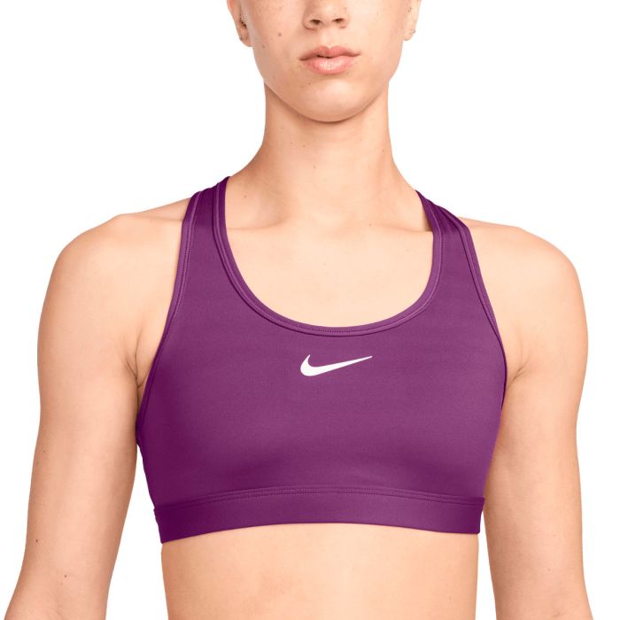 Nike Dame BH Swoosh Medium Support Bra Lilla