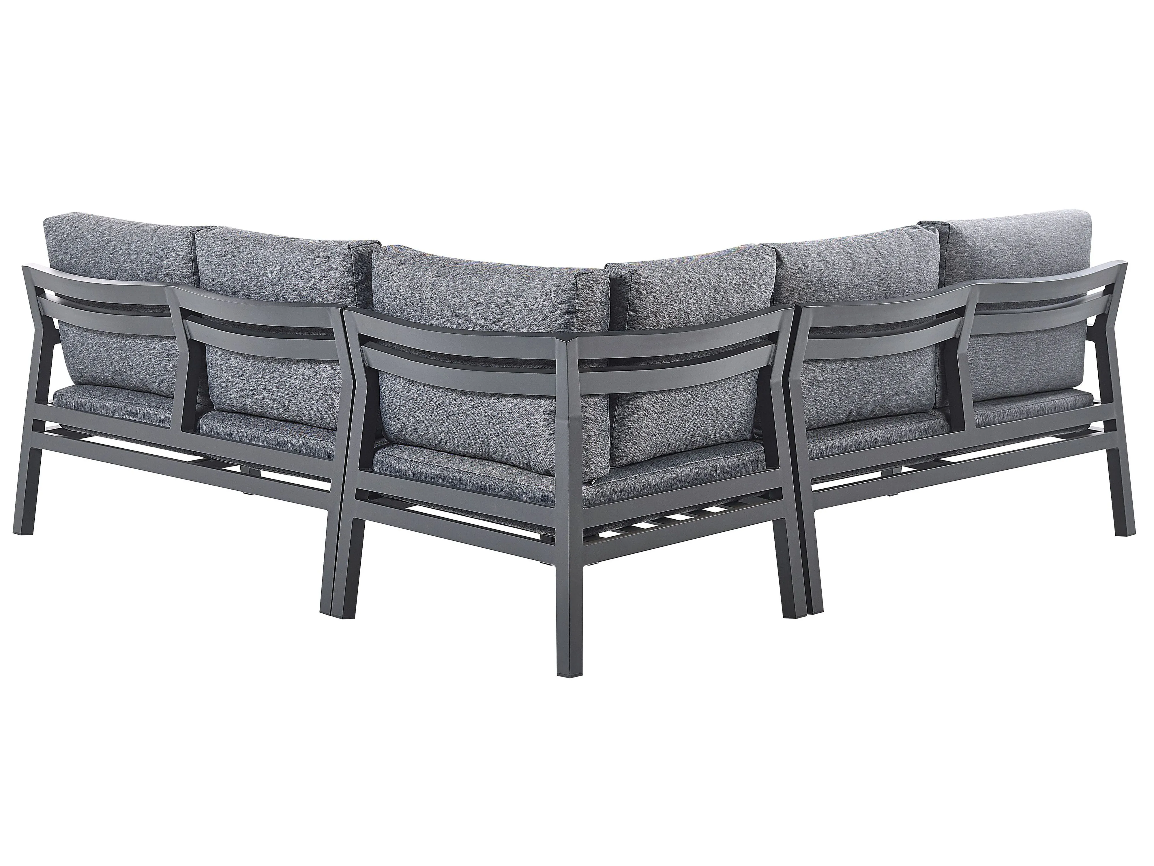 Tuin hoekloungeset met tafel 5-zits VIZZINI Metaal Grijs