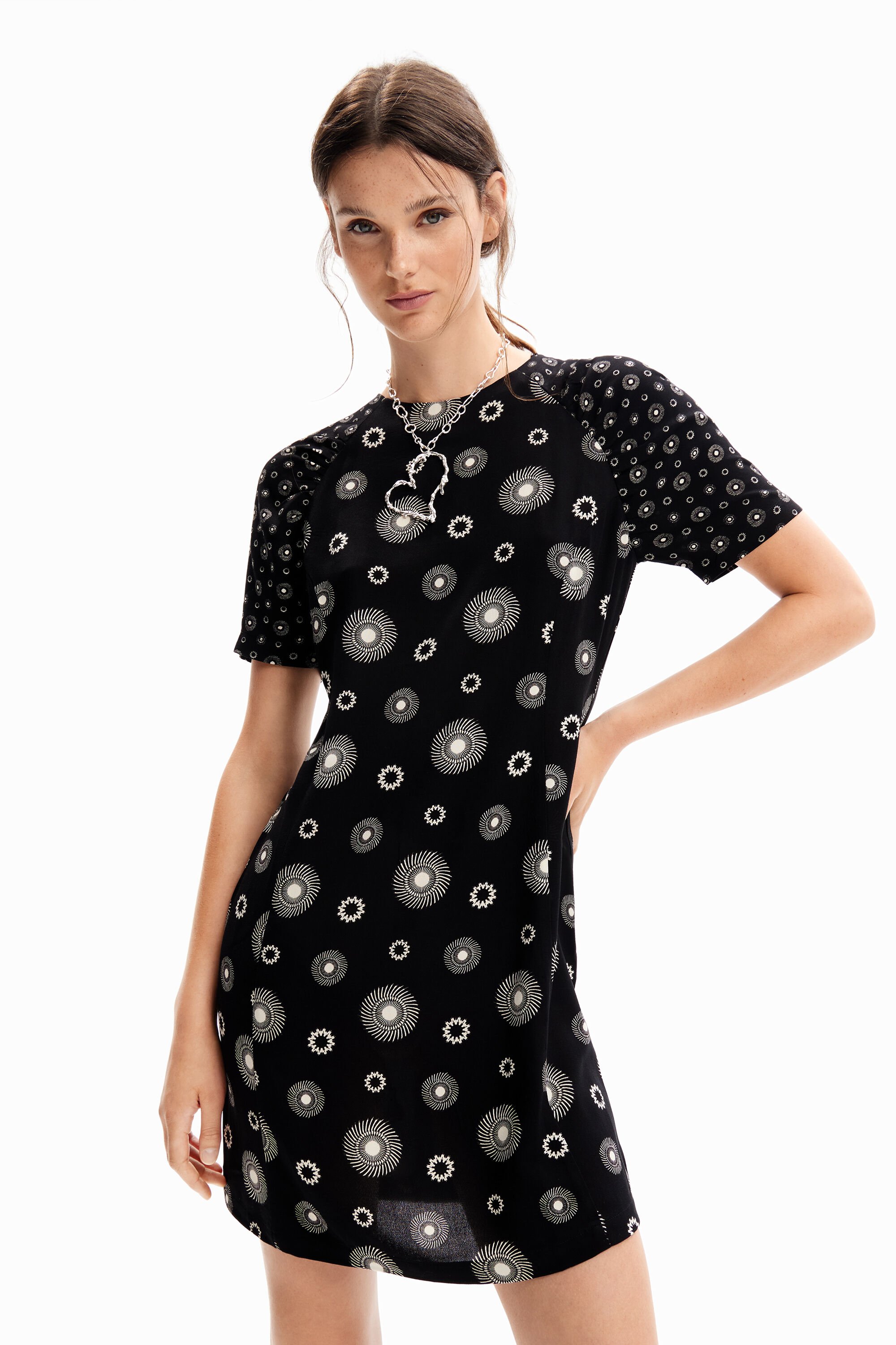 Robe courte bicolore