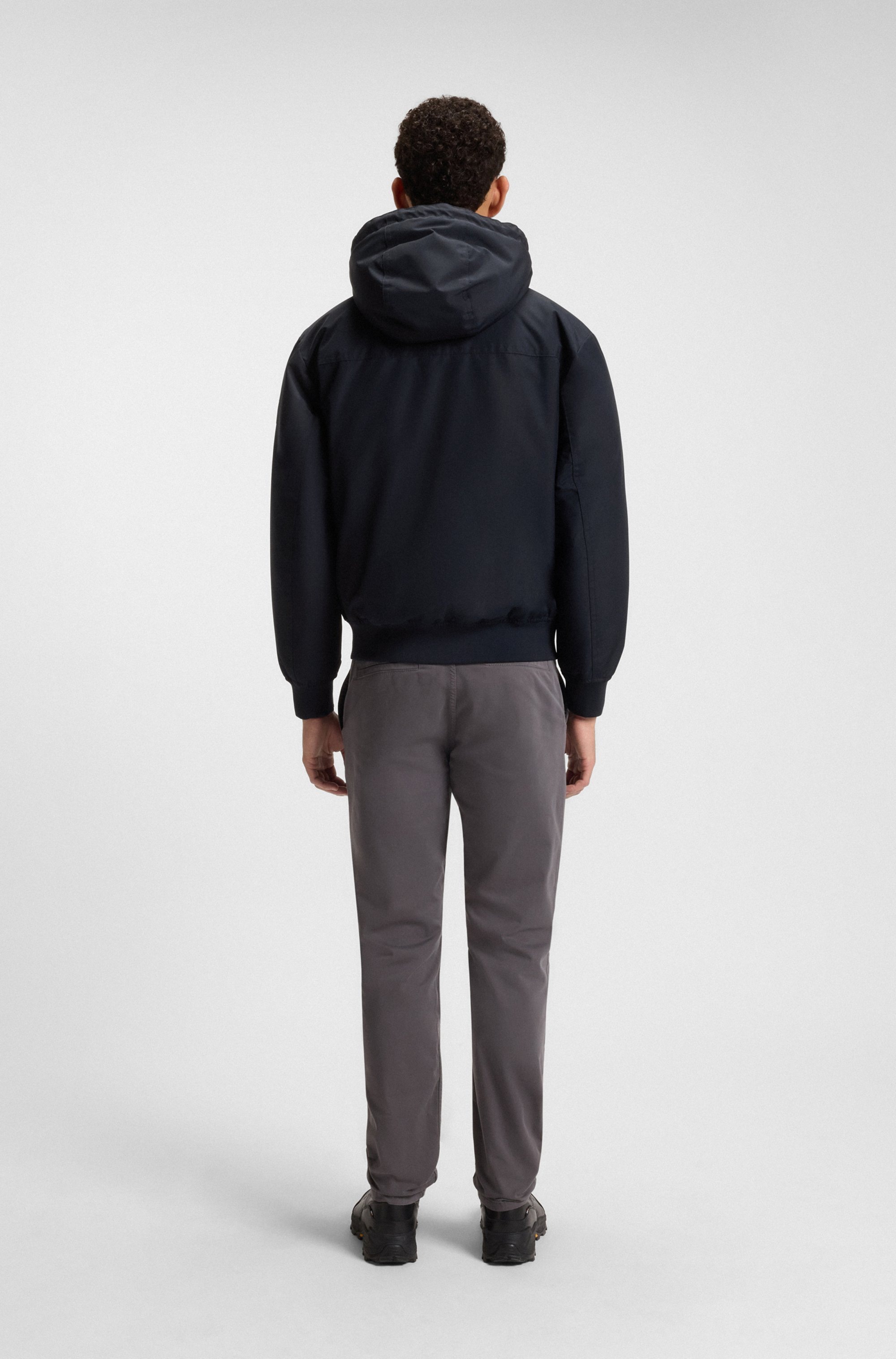 BOSS ORANGE Blouson »Osis« mit Kapuze relaxed fit, mit wattierter Kapuze, verdeckter Reissverschluss