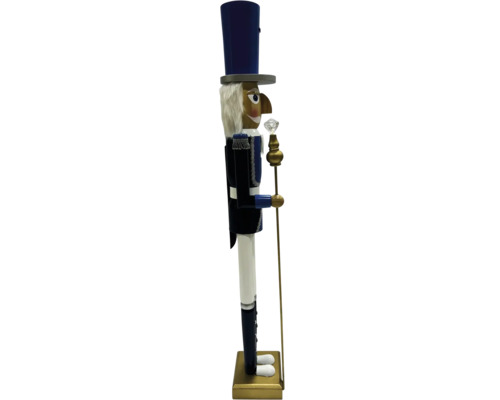 Decoratief figuur Lafiora notenkraker blauw H 85 cm
