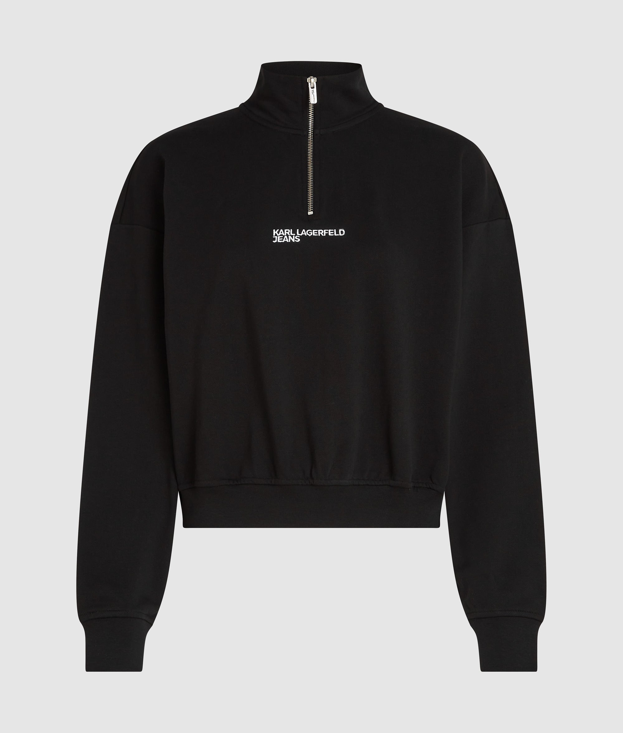 Sweatshirt met halve rits