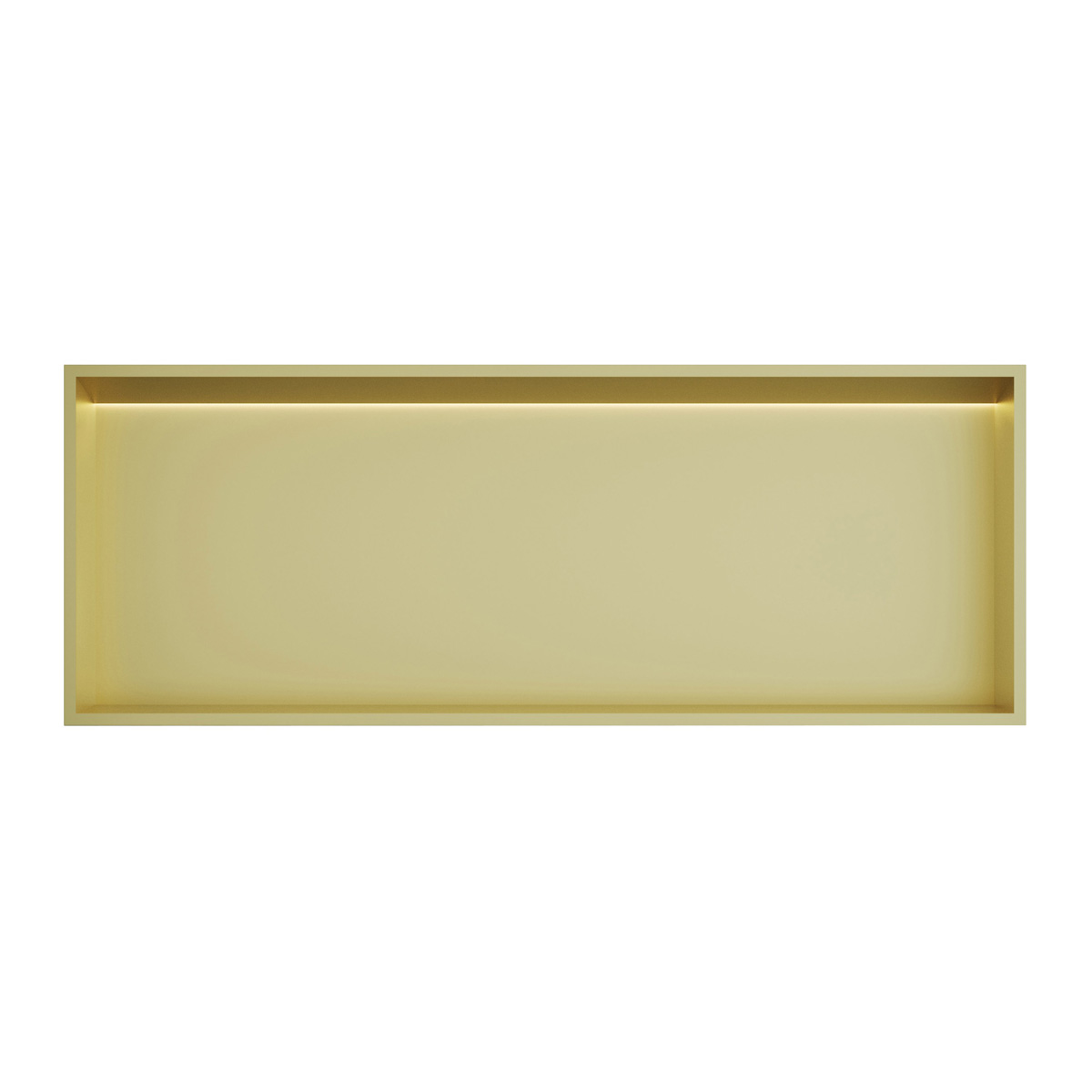 Hotbath &More inbouwnis met verlichting 30x80x10cm geborsteld messing PVD