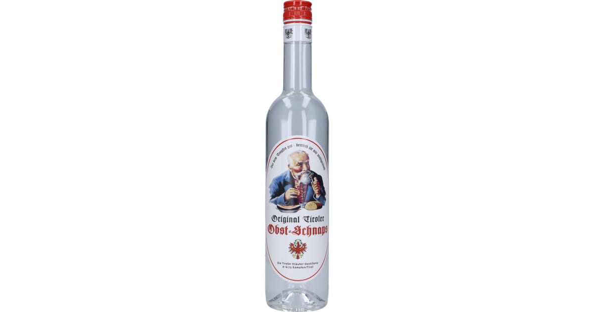 Die Tiroler Kräuterdestillerie Obst Schnaps 35% (Einweg)