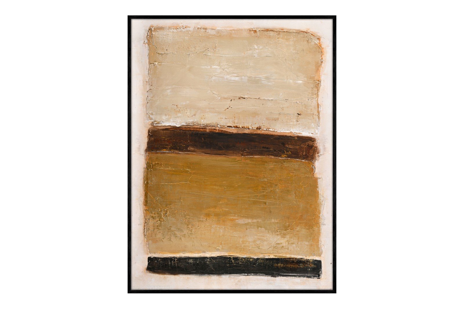Ochre square 90x120 cm Black Frame
