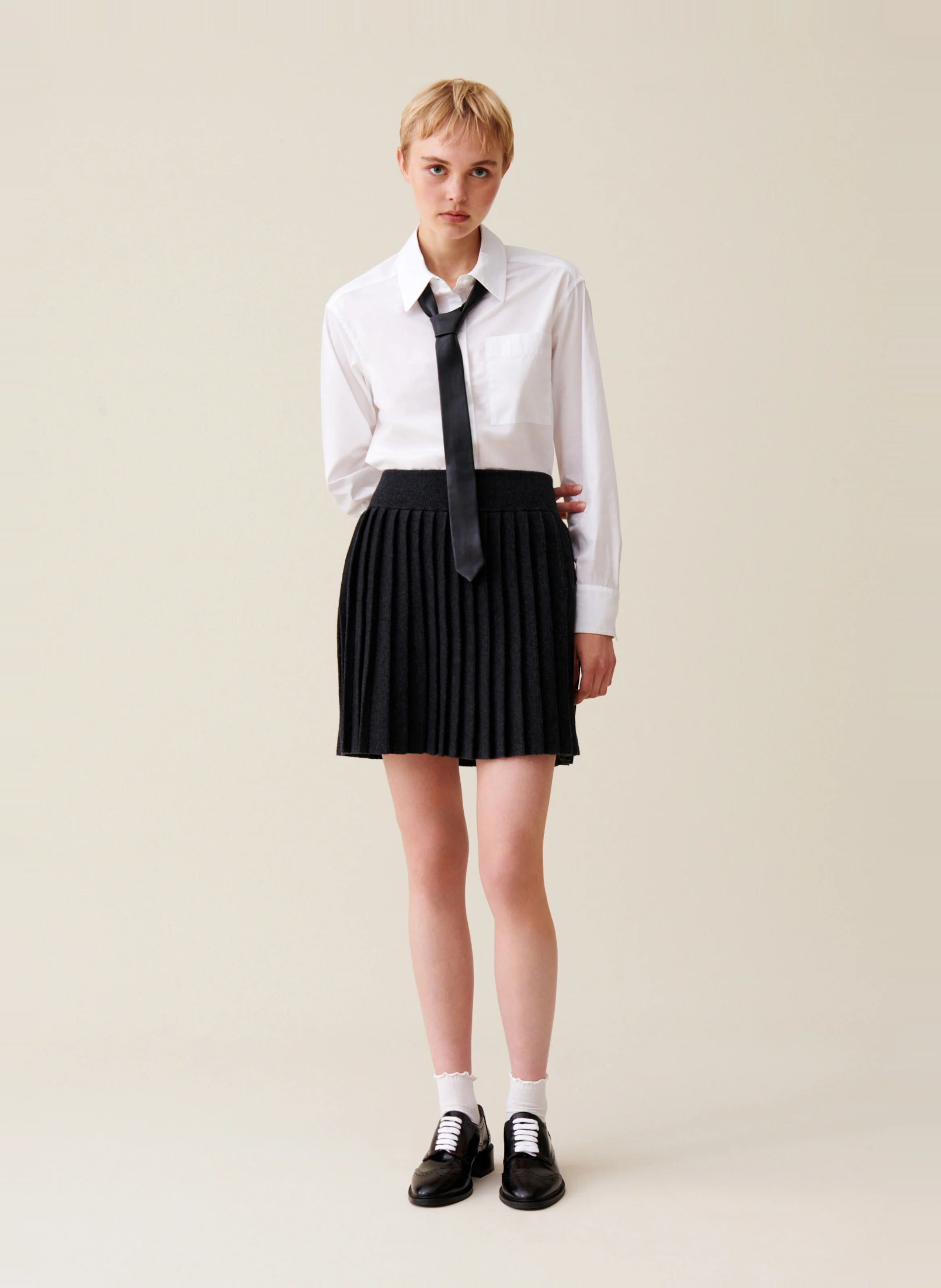 Cravate en cuir | Noir