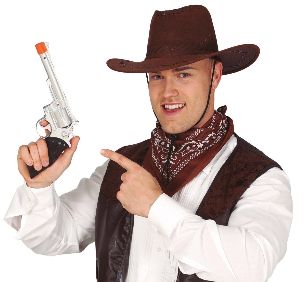 Cowboy Geweer Zilver 32cm