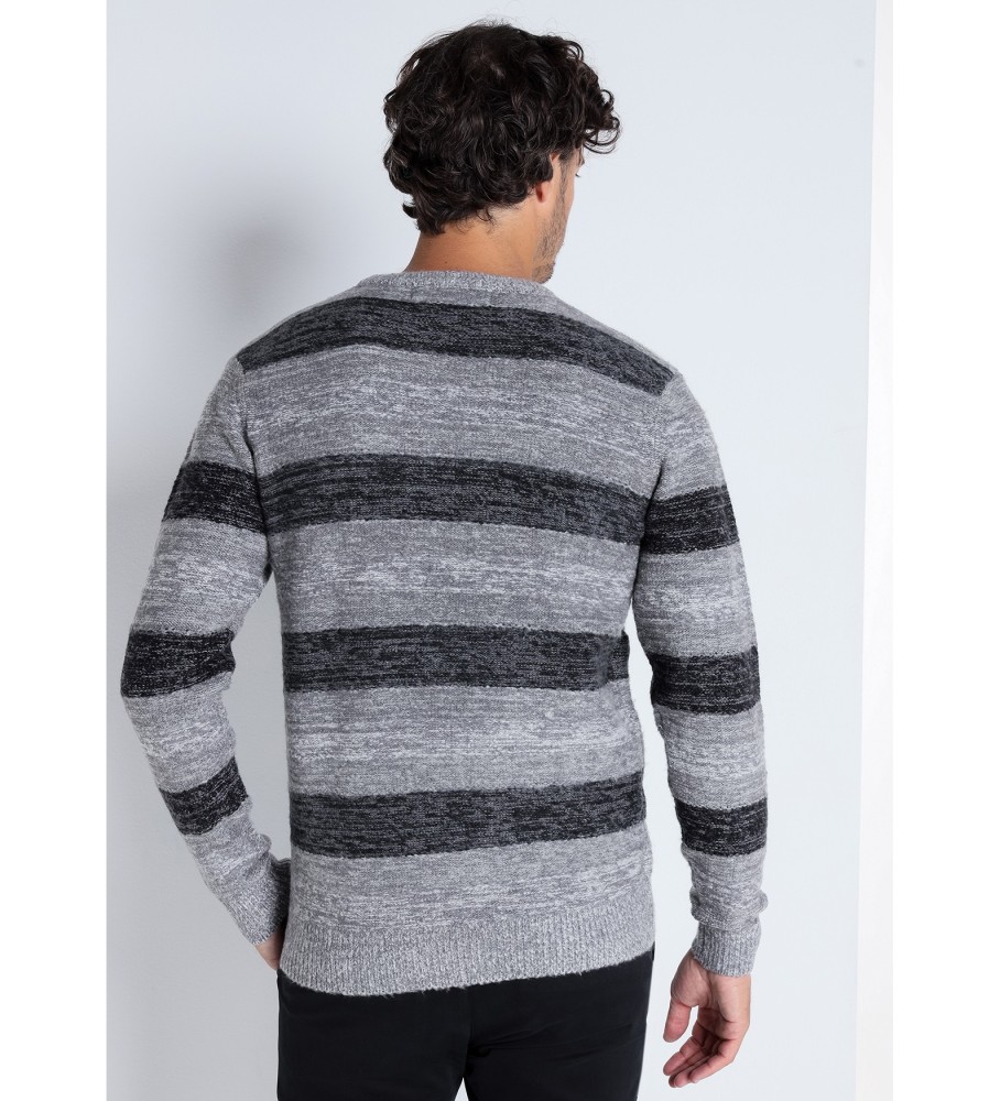 Victory & Lucchino, Camisa V&L Cinza Jacquard Listrada