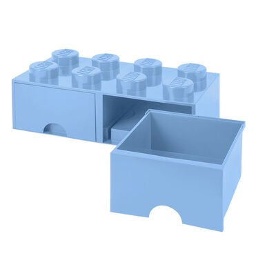 LEGO Oppbevaringsboks med Skuff 8, Lyseblå