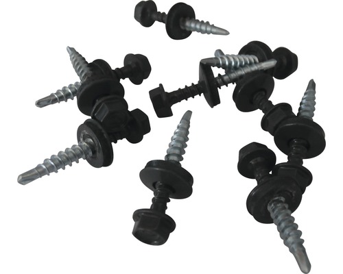 EASY-Pan schroeven, leigrijs korrels, 4,8 x 35 mm, verpakking van 40 stuks.