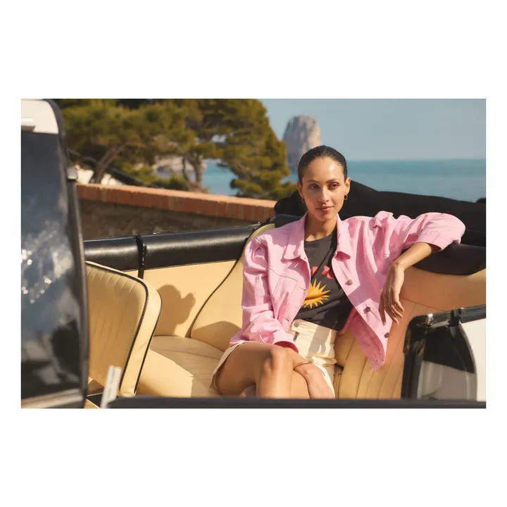 Alma Deia Veste en Denim Bio | Rose bonbon
