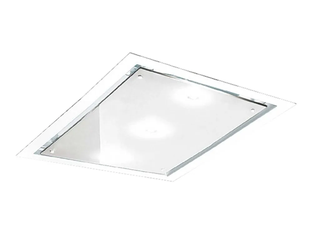 EICO Link Distante 90 W SM - Hætte - loft - Niche - bredde: 85 cm - dybde: 55 cm - uden motor - hvidt/krystalhvidt glas