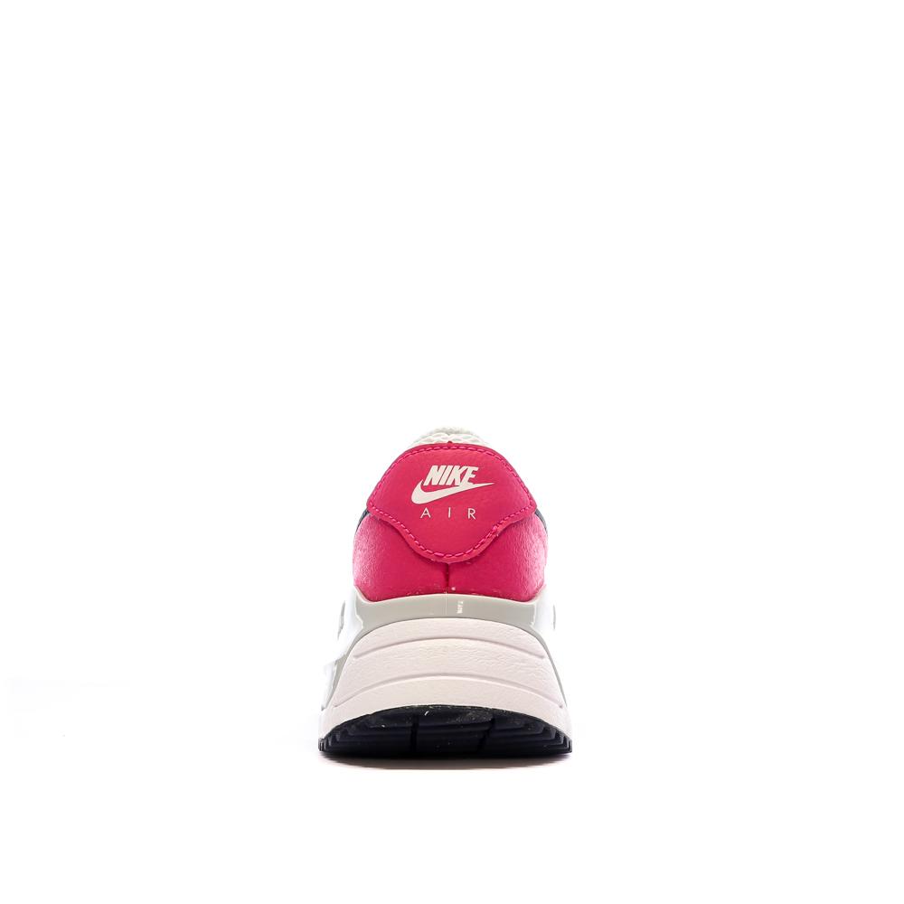 Nike Baskets Blanc/Rose Femme Nike Air Max Systm