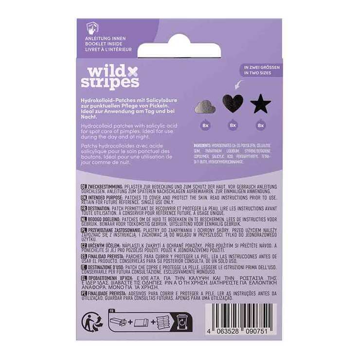 Wild Stripes Anti-Pickel Patches Holo Clear, 24 St
