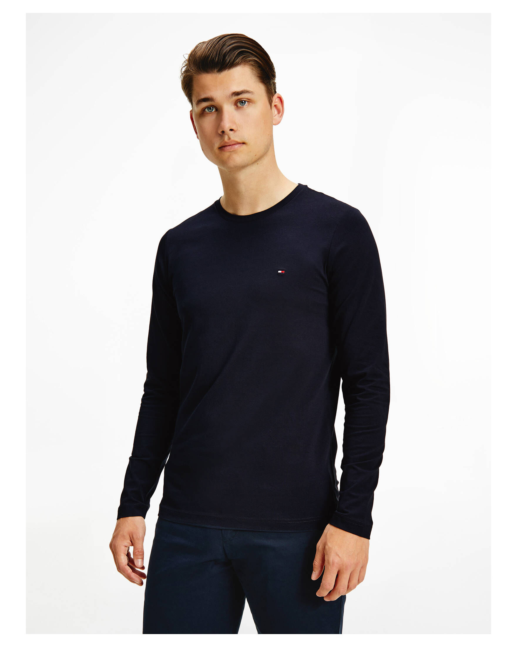 Tommy Hilfiger| Herren Longsleeve aus Stretch-Jersey Extra Slim Fit