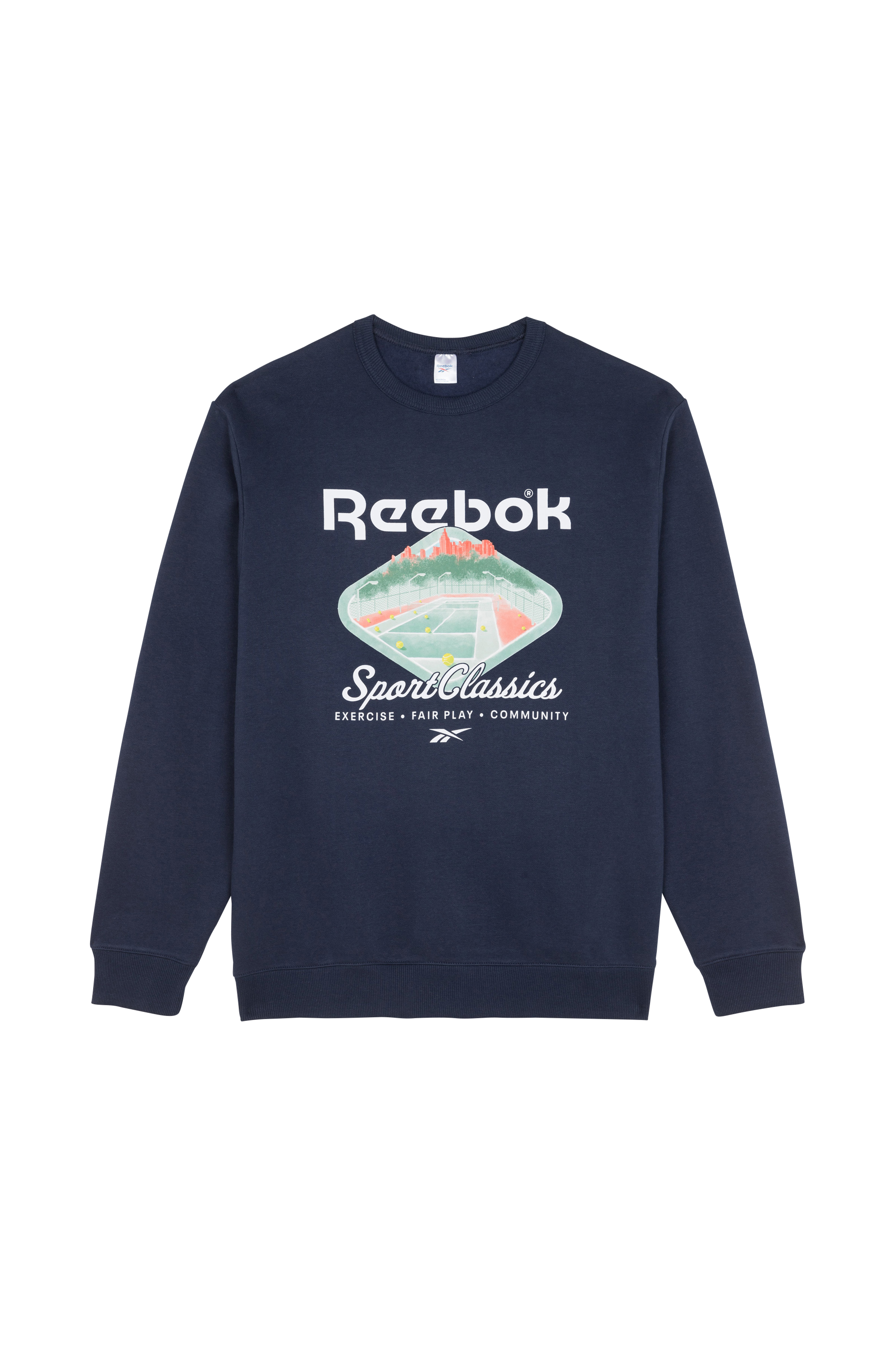 REEBOK Sweatshirt  CL COURT SPORT CREW Bleu