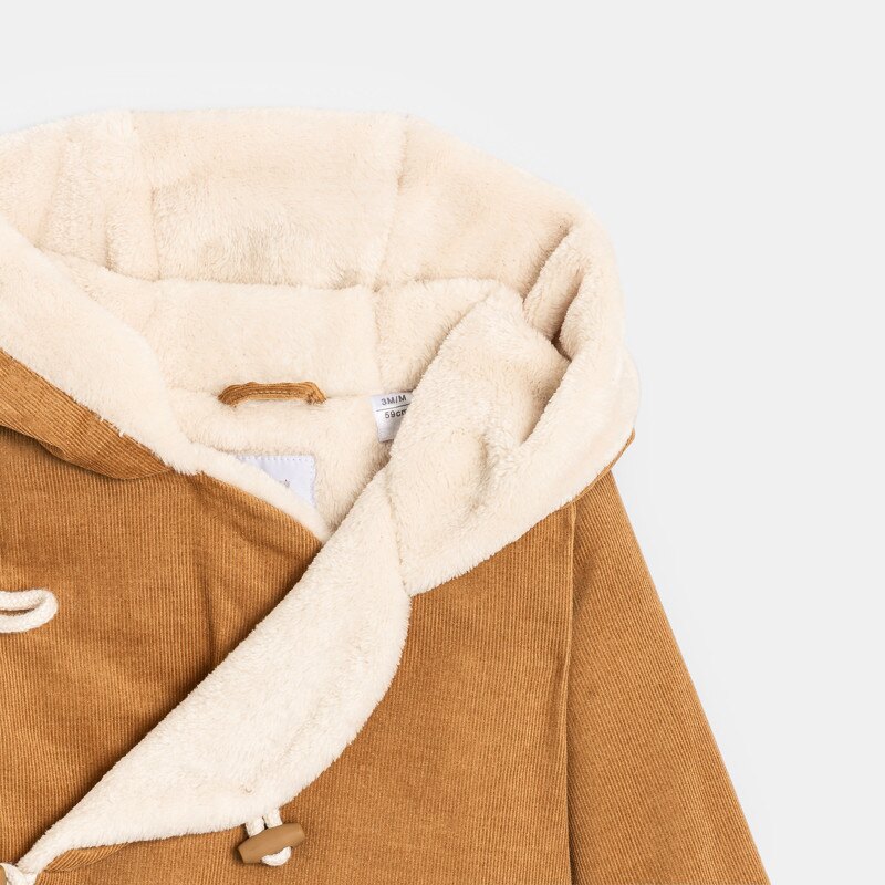 Veste chaude velours doublure sherpa marron naissance Marron