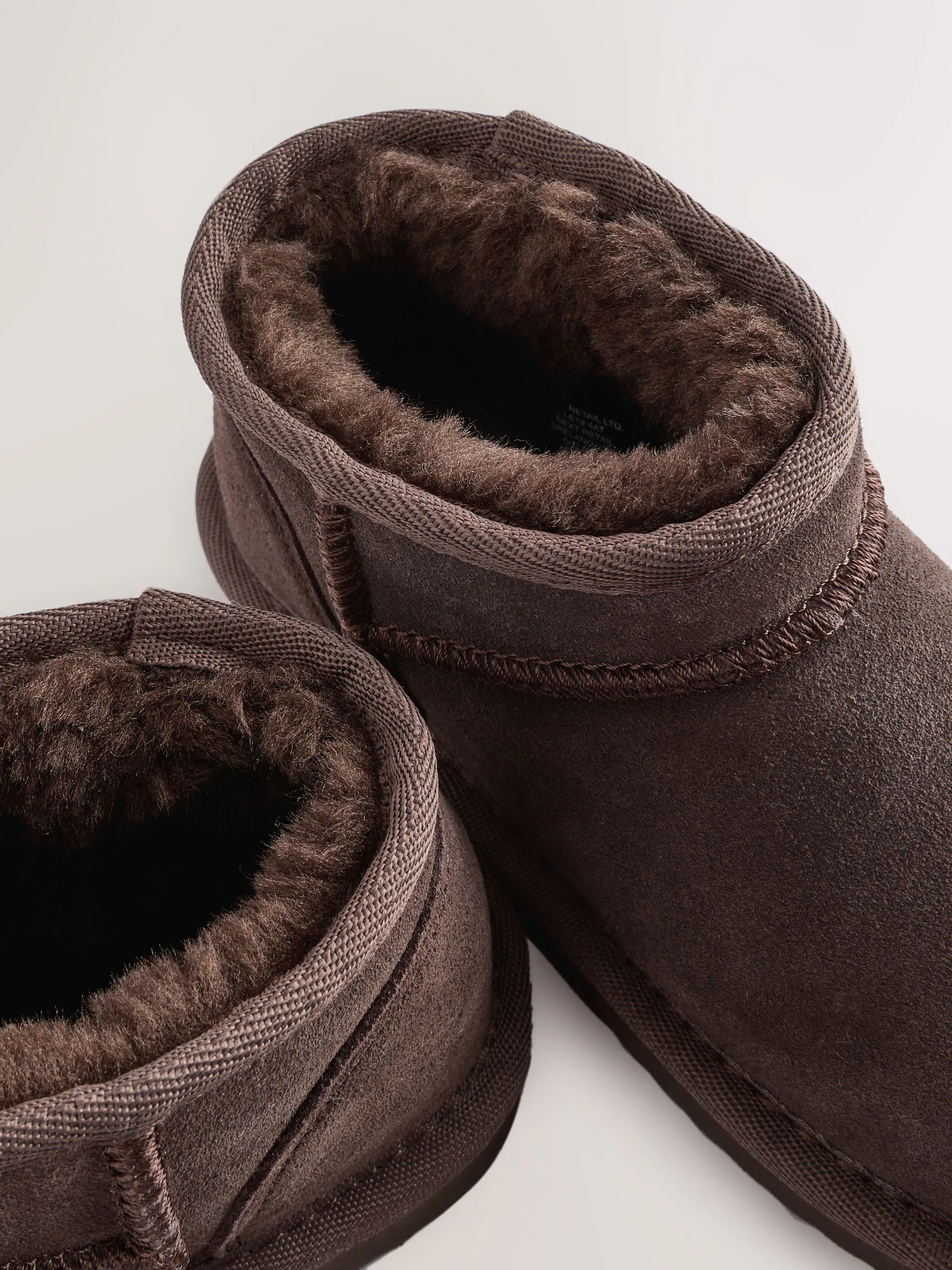 Chocoladebruin - Lage schoenen mini warmgevoerde waterafstotende suède Boots