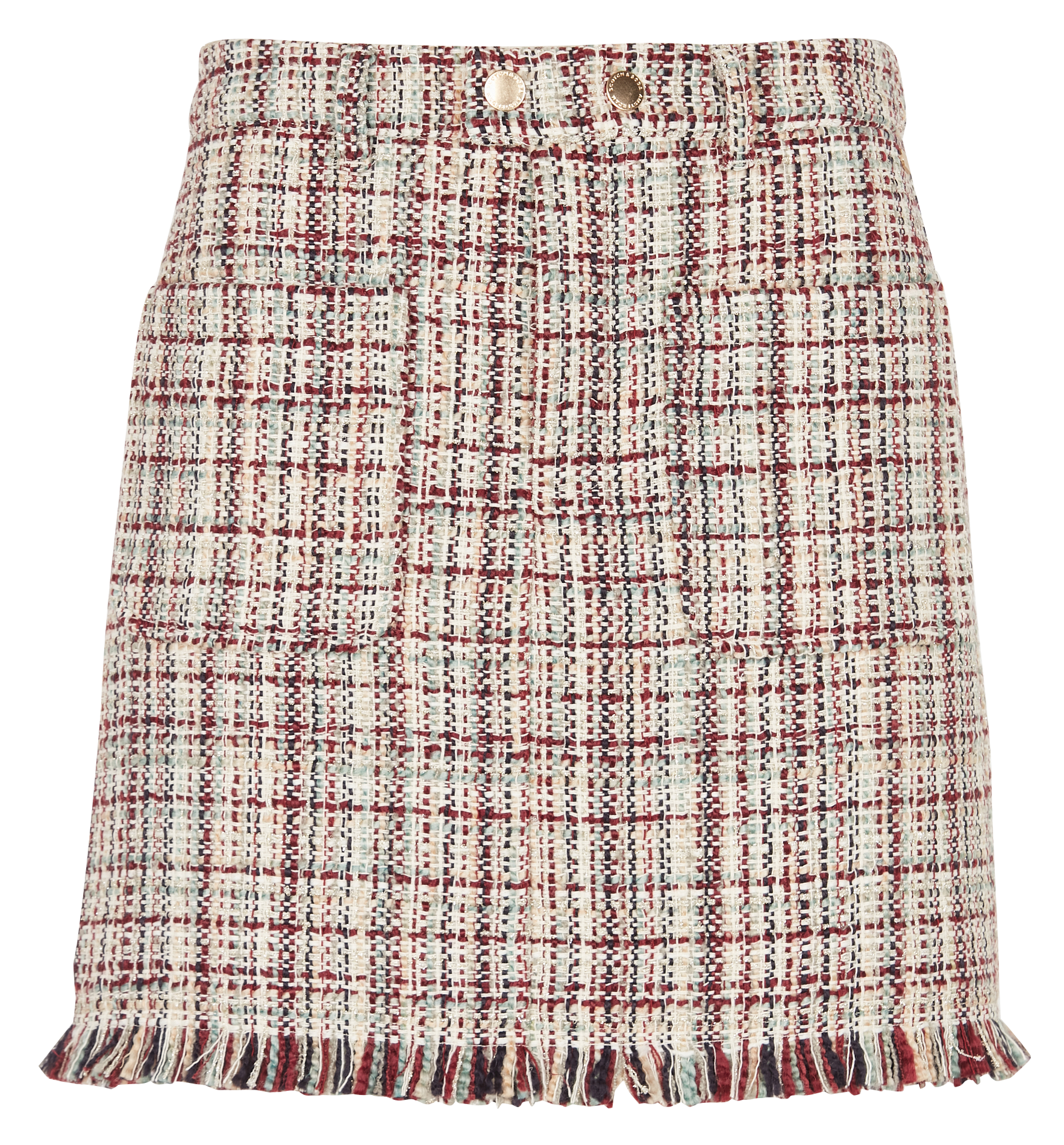 Jupe courte texturée| Beige