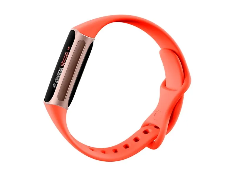 Fitbit Charge 6 - Champagne-guldaluminium - aktivitetssporer med uendelighedsbånd - silikone - koral - Bluetooth, NFC - 37.64 g