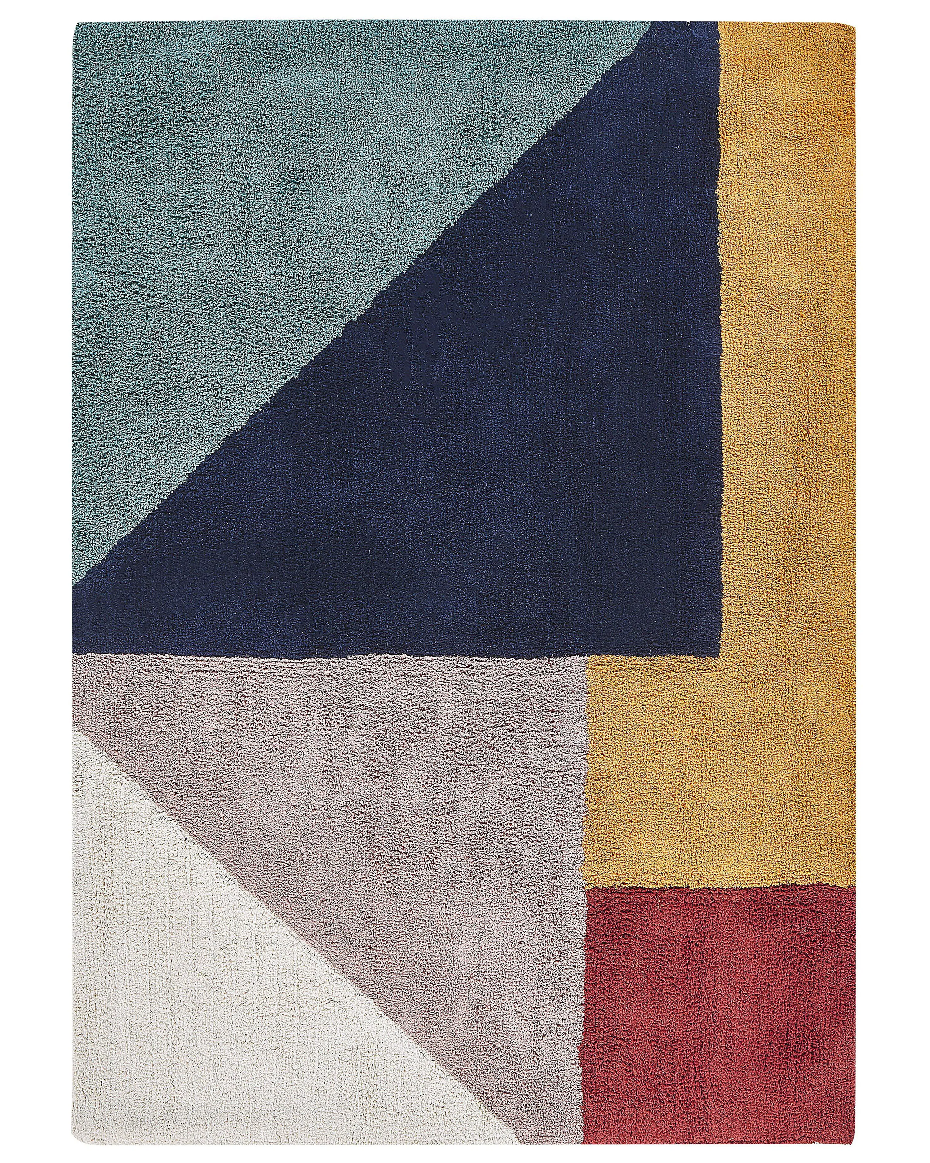 Vloerkleed JALGAON Meerkleurig 160 x 230 cm Katoen