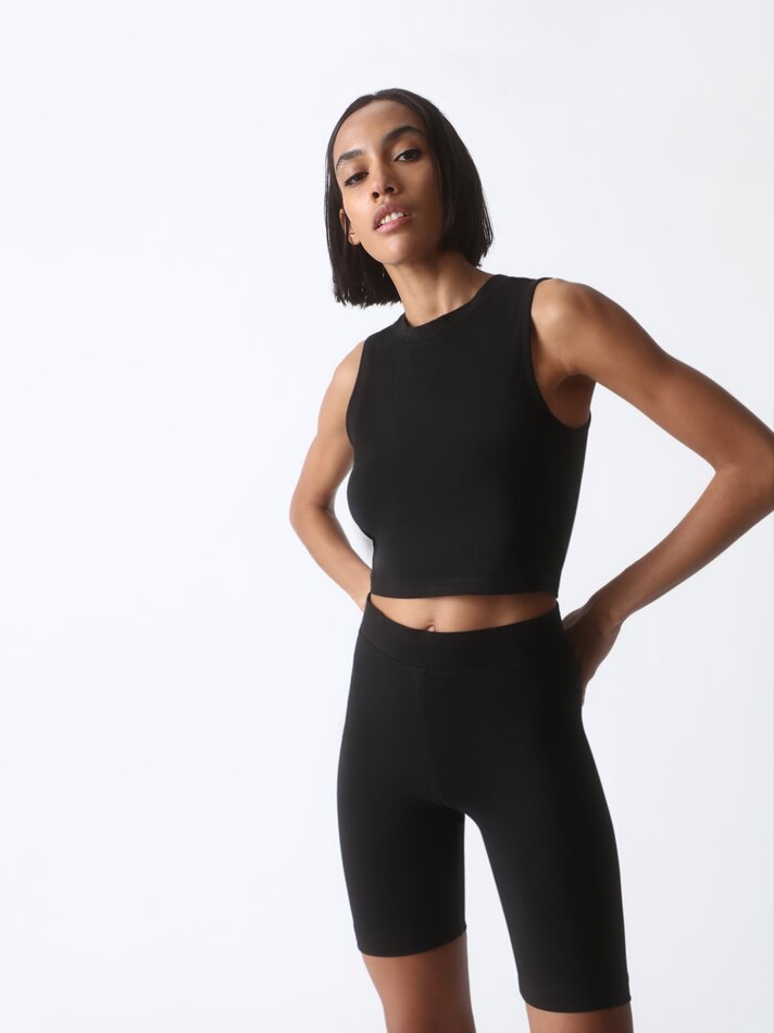 Calça legging de ciclismo - Preta