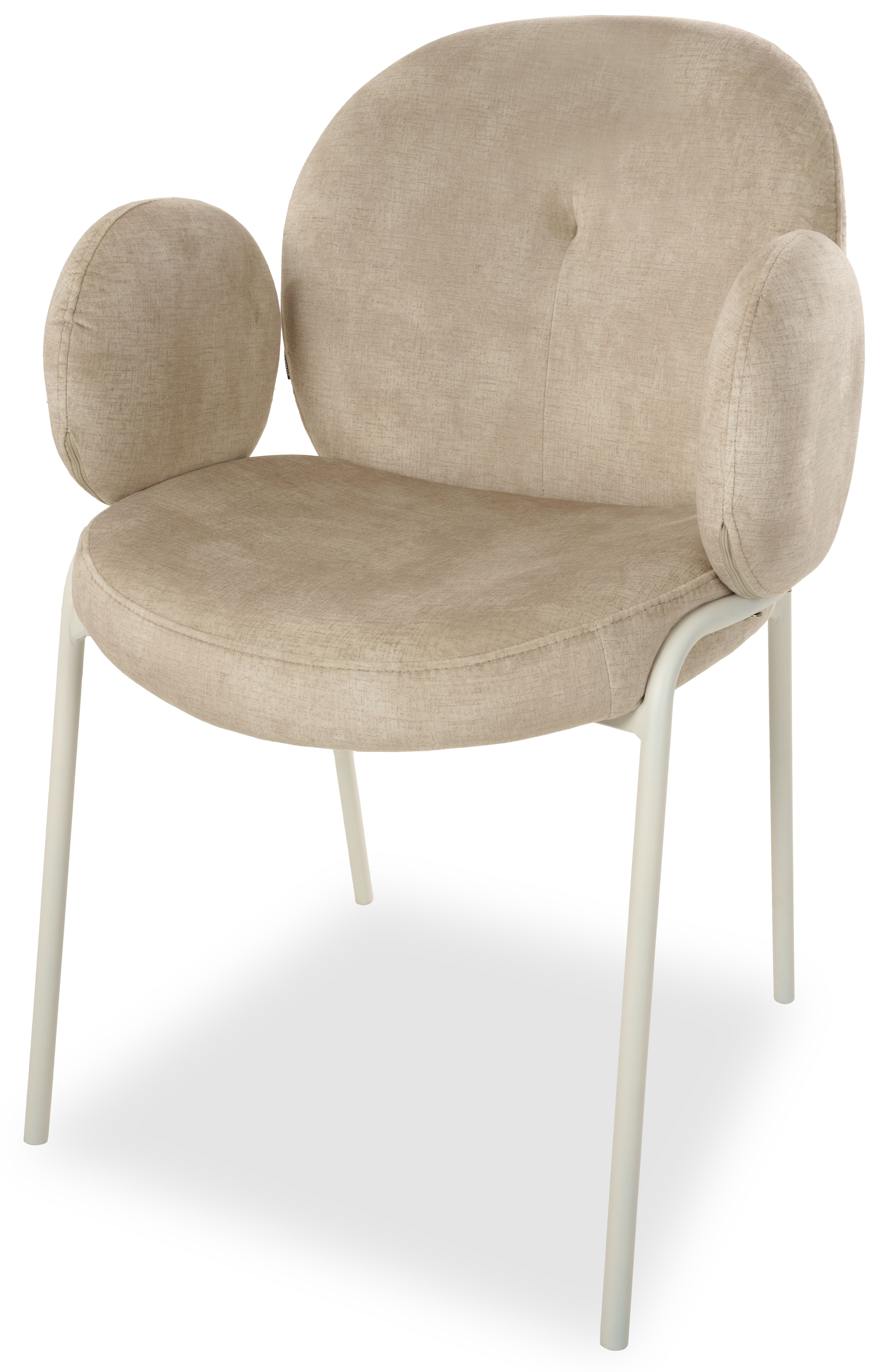 Eetkamerstoel Vintage velvet beige Aukje B59 x D54 x H88 cm