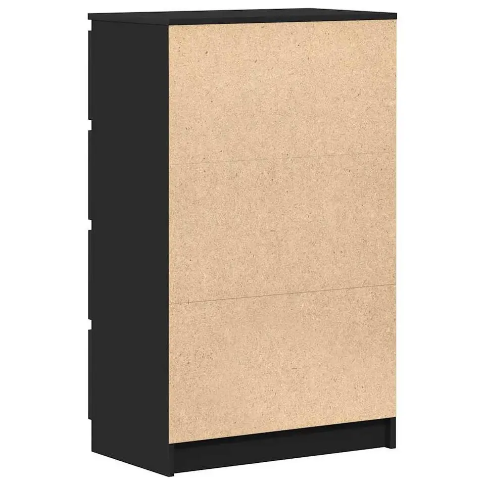 vidaXL - Dressoir - Zwart - Bewerkt hout