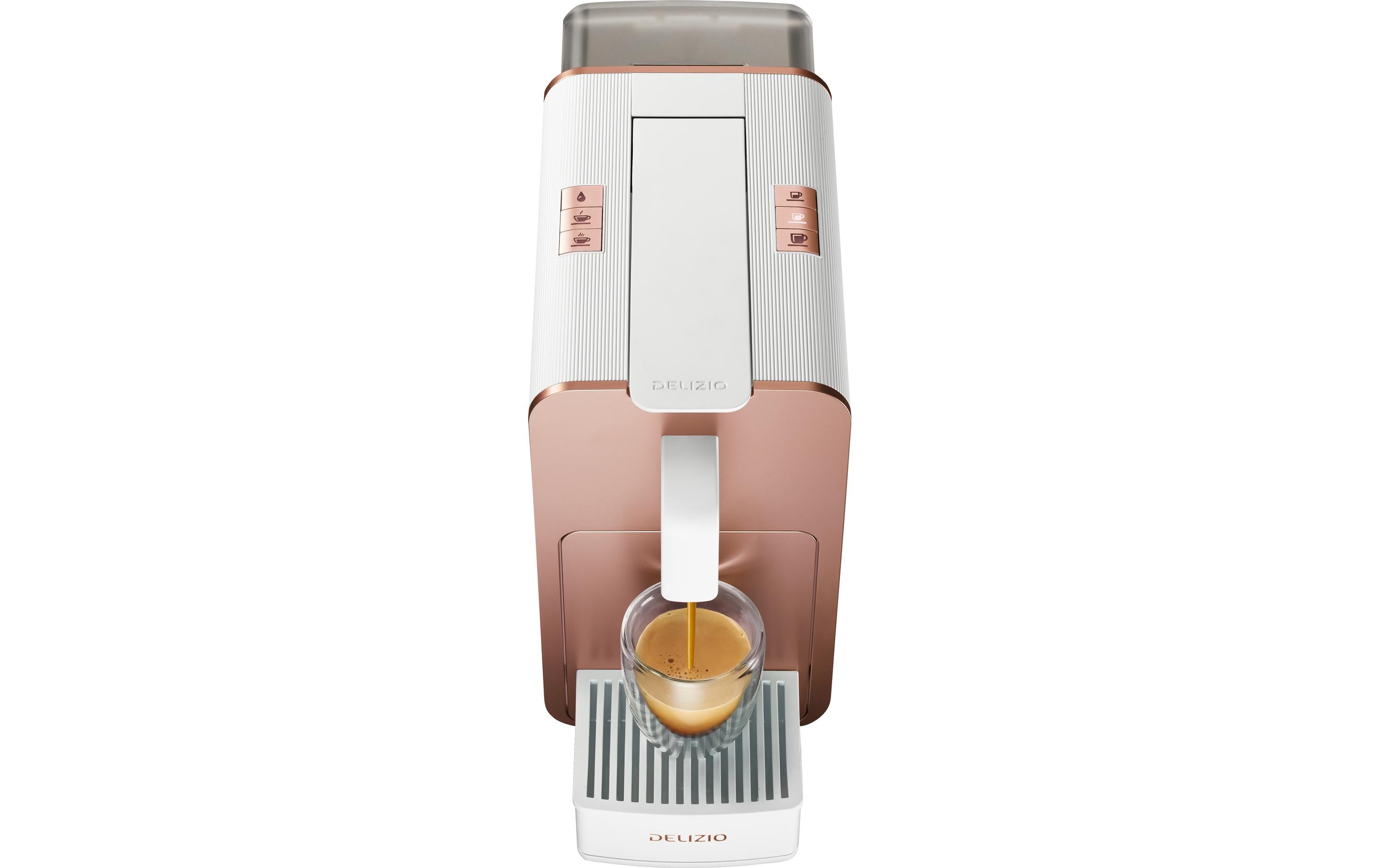 Kapselmaschine Viva Elegante Rosegold/Weiss<br>Kapselmaschine mit 5 programmierbaren Tasten für automatischen Kaffeebezug