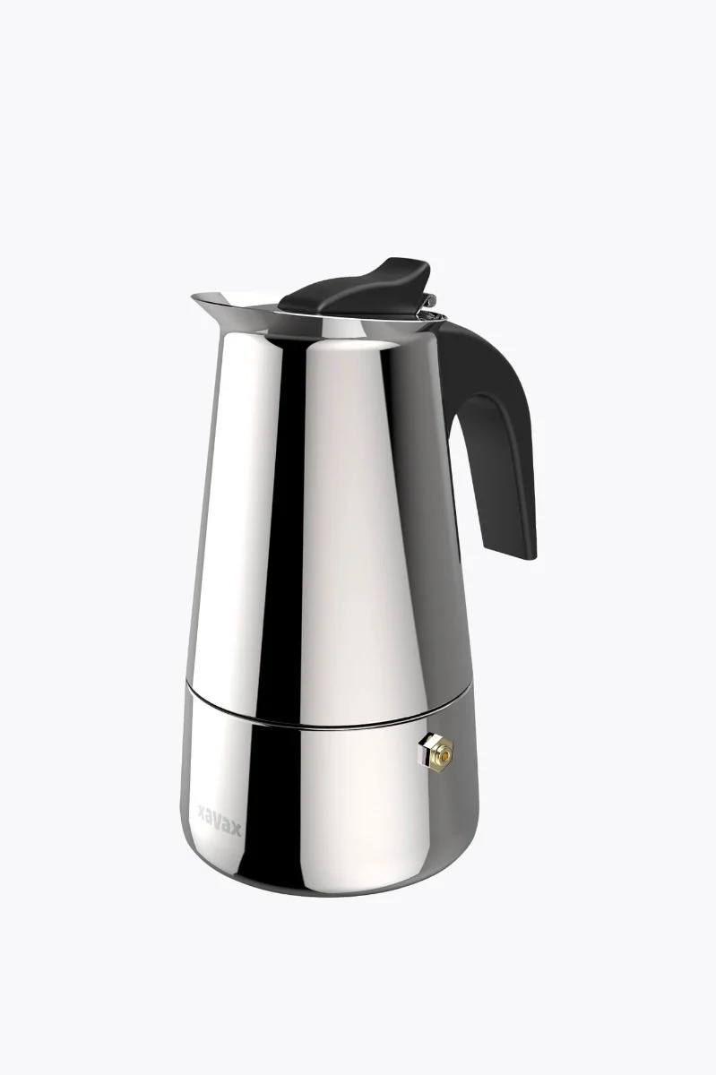 Xavax Espressokocher Edelstahl für 4 Tassen