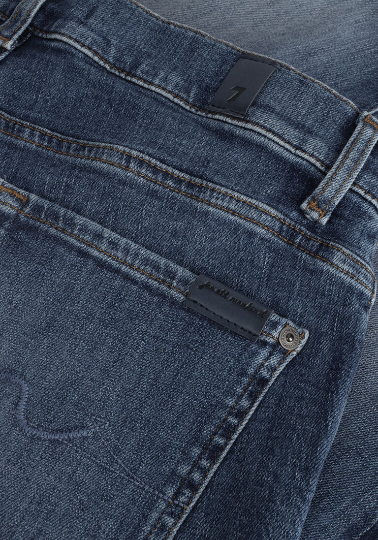 donkerblauwe 7 for all mankind skinny jeans hw skinny slim illusion alleyway with raw cut
