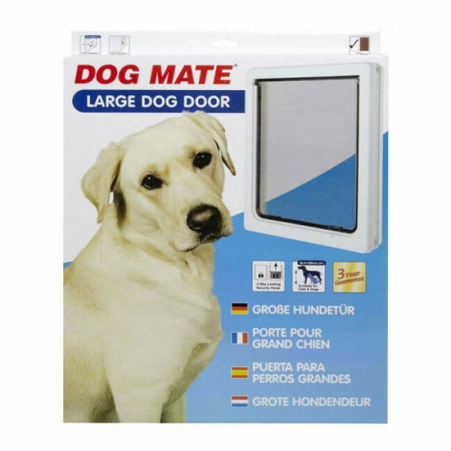 Chatière manuelle blanche pour chien Dog Mate