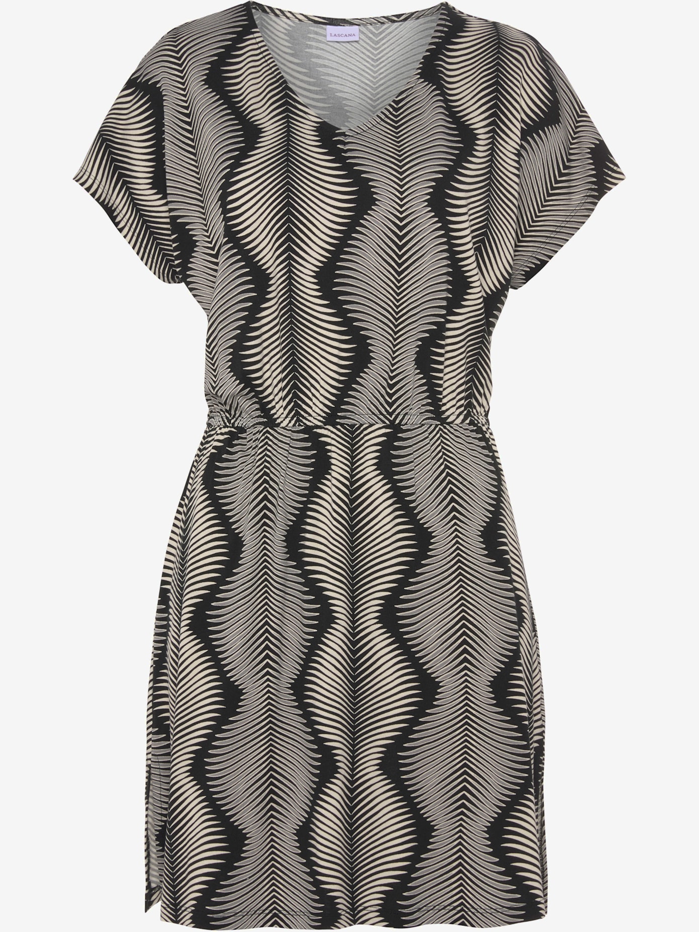 Chemise de nuit robe de nuit courte avec imprimé palmiers graphique