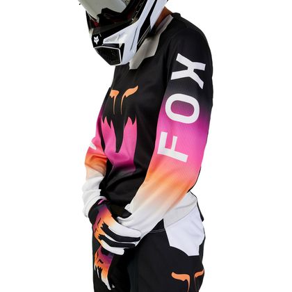 Maillot cross Fox WOMEN'S 180 - FLORA 2023 - Noir / Rose