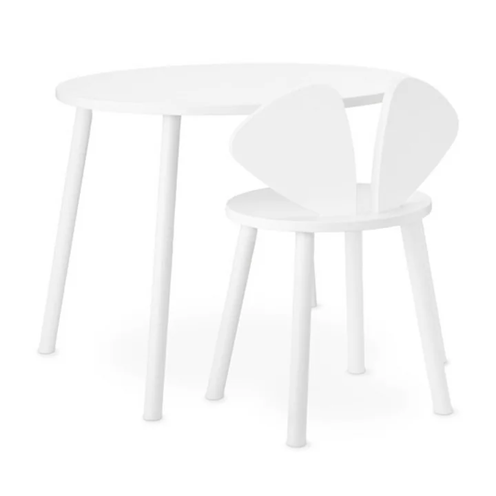 Nofred - Mouse School Set (Junior - Stuhl und Tisch), weiss